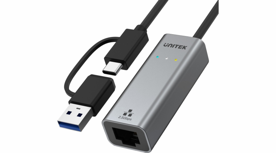 Adaptér USB UNITEK UNITEK UNITEK USB-A/C na RJ45 2,5 g Ethernet