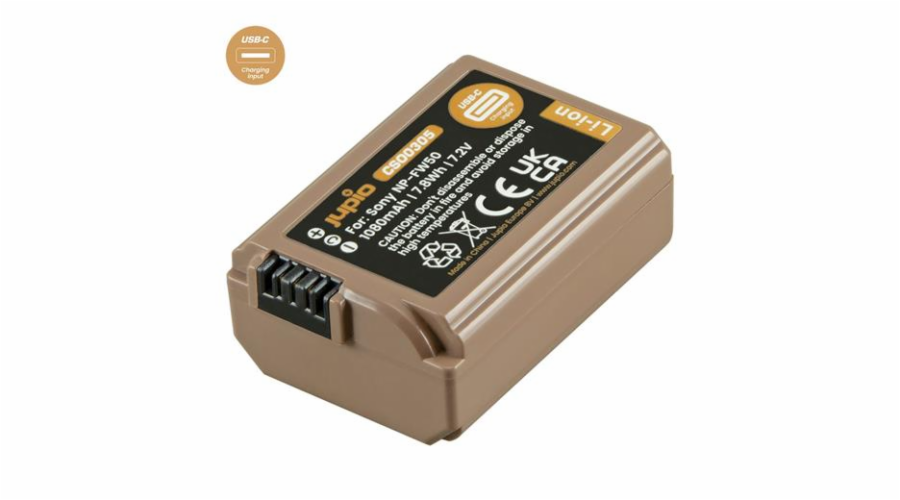 Baterie Jupio NP-FW50 *ULTRA C* 1080mAh s USB-C vstupem pro nabíjení