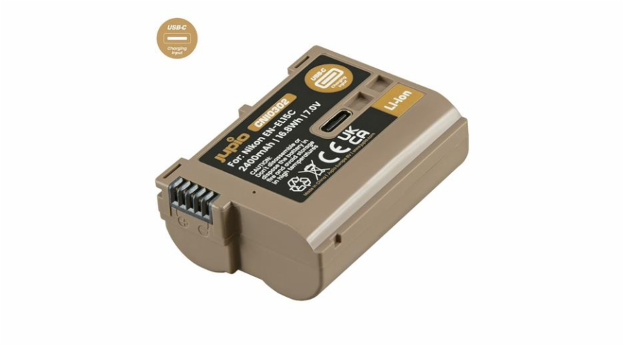 Baterie Jupio EN-EL15C *ULTRA C* 2400mAh s USB-C vstupem pro nabíjení