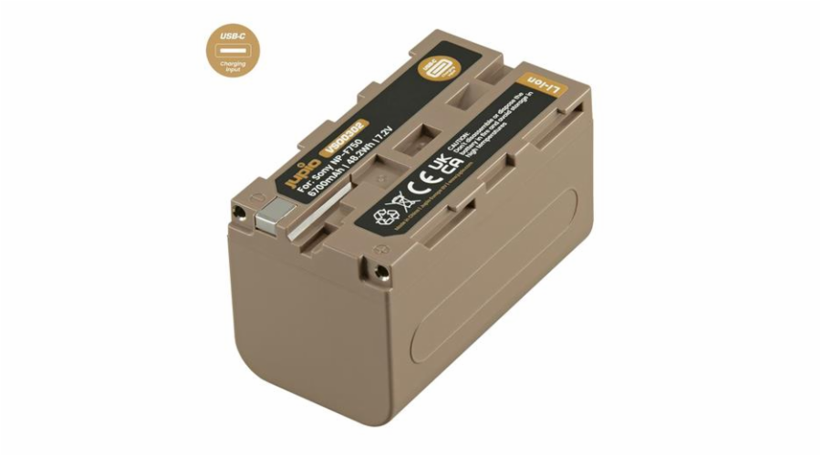 Baterie Jupio NP-F750 *ULTRA C* 6700mAh s USB-C vstupem pro nabíjení