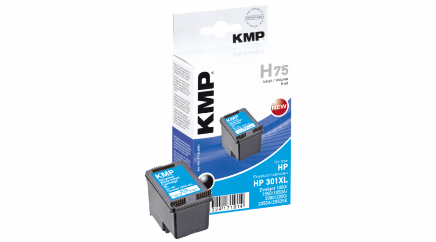 KMP H75 cartridge cerna kompatibilni s HP CH 563 EE