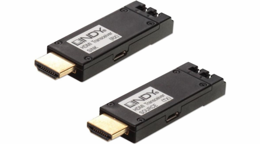 Lindy HDMI AV přenosový systém signálu, po LC Duplexu 50/125 OM3, 4K, až 300 m (38170)