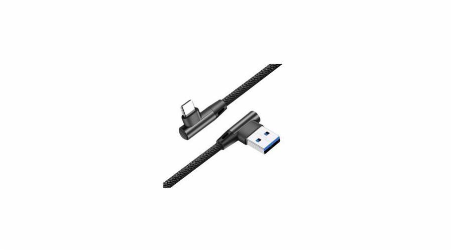 Gembird kábel nabíjací USB-C (M) na USB 2.0 (M), pravouhlé konektory, opletený, 1m, džínsovina