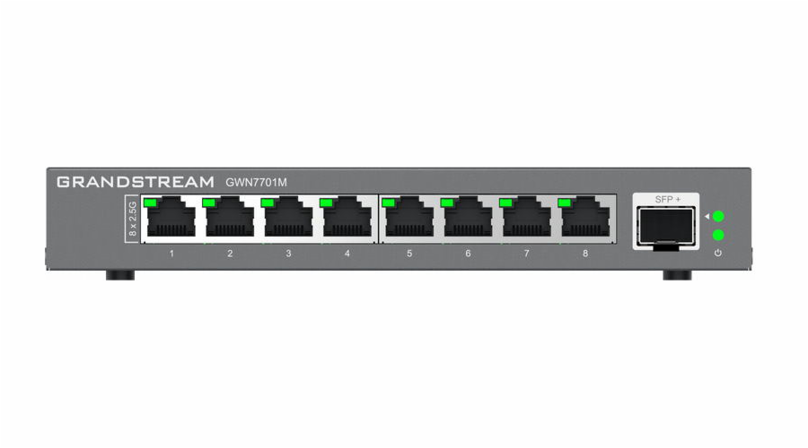 Grandstream GWN7701M Grandstream GWN7701M Unmanaged Network Switch 8x2,5Gb portů / 1 SFP+