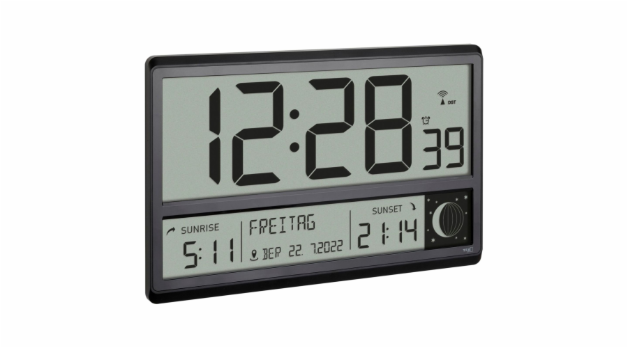 TFA 60.4524.01 black Digital XL Wall Clock