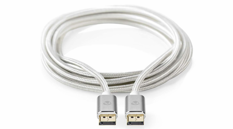 NEDIS PROFIGOLD Displayport kabel/ DisplayPort zástrčka - DisplayPort zástrčka/ bavlna/ stříbrný/ BOX/ 2m