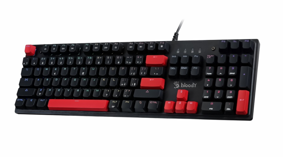 A4tech Bloody S510R ohnivě černá mechanická herní klávesnice, USB, CZ