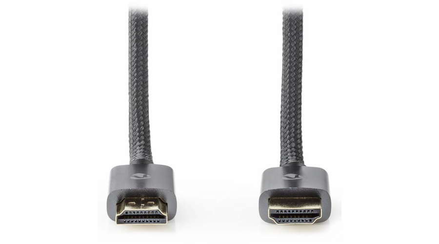 NEDIS PROFIGOLD High Speed HDMI 2.0 kabel s ethernetem/ 4K@60Hz/ zlacené konektory HDMI-HDMI/ bavlna/ šedý/ BOX/ 1m