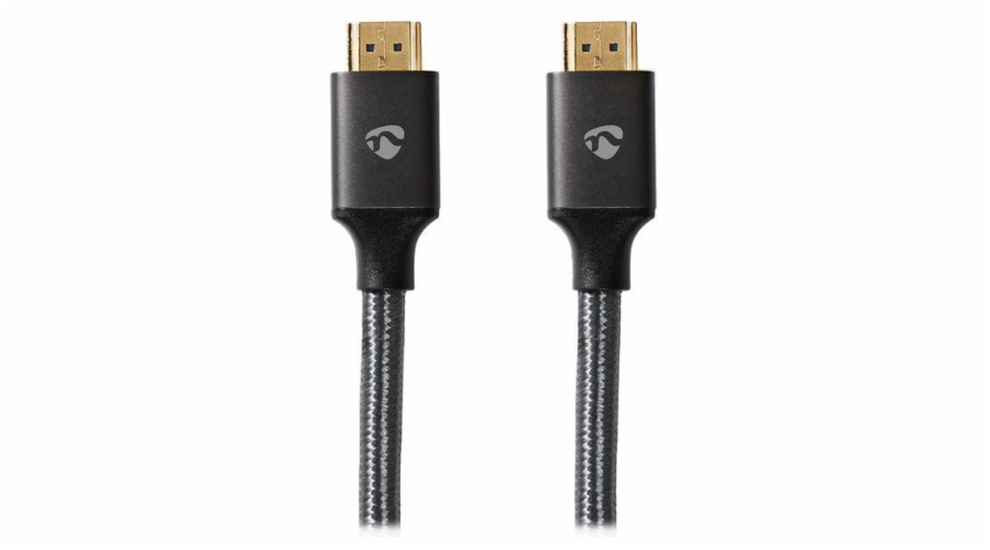 NEDIS PROFIGOLD Ultra High Speed HDMI 2.1 kabel/ 8K@60H/ zlacené konektory HDMI-HDMI/ bavlna/ antracit/ BOX/ 5m