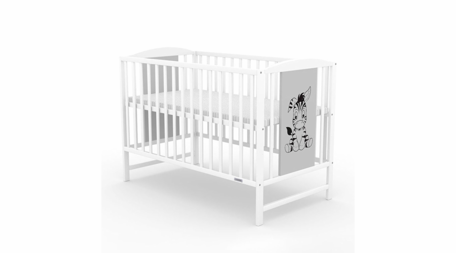 Dětská postýlka New Baby POLLY Zebra bílo-šedá