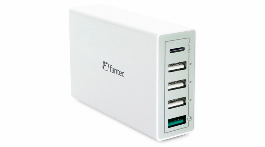 FANTEC QC3-A51 Quick Charge 3.0 40W 5 USB Ports white