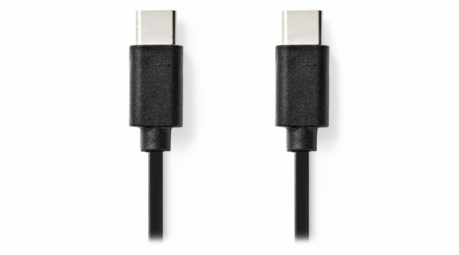 NEDIS kabel USB 2.0/ zástrčka USB-C - zástrčka USB-C/ černý/ bulk/ 1m