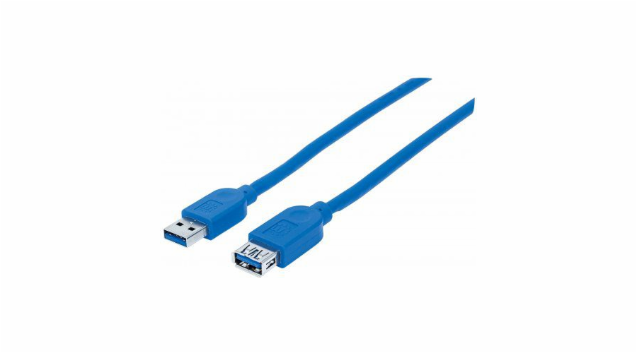 Manhattan USB-A to USB-A Extension Cable, 1m, Male to Female, 5 Gbps (USB 3.2 Gen1 aka USB 3.0)