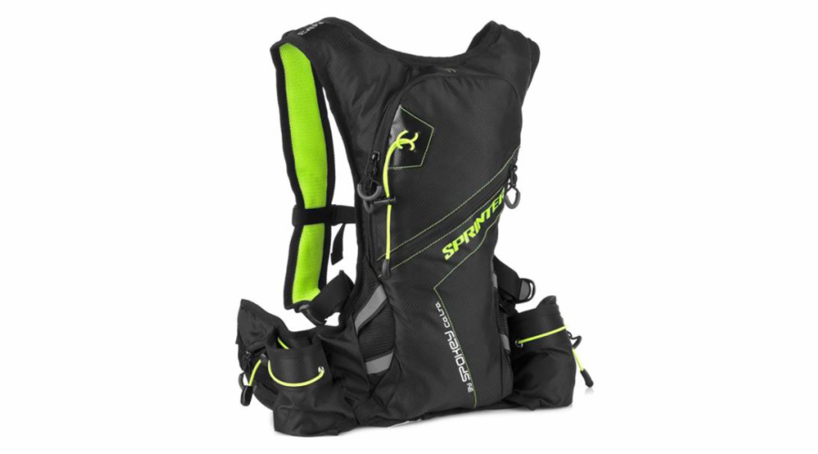 Spokey SPRINTER - Sportovní, cyklistický a běžecký batoh 5 l, zeleno/černý, voděodolný