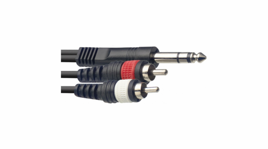 Stagg SYC2/PS2CM E, kabel 1x stereo JACK/2x RCA, 2m