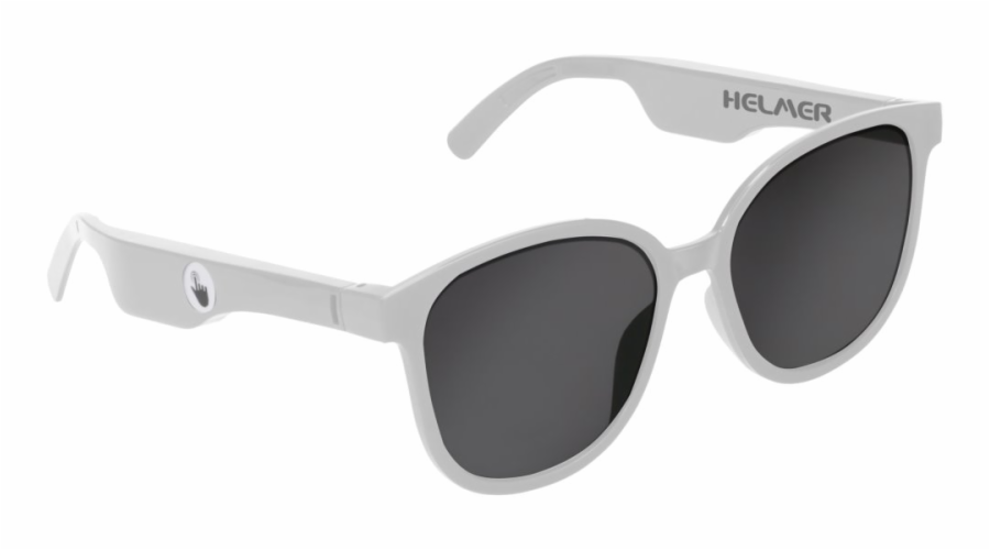 Helmer SG 11 bílé HLMSG11wh HELMER chytré brýle SG 11/ polarizační/ dotykové/ UV 400/ Bluetooth/ repro/ sluchátka/ mikrofon/ bílé