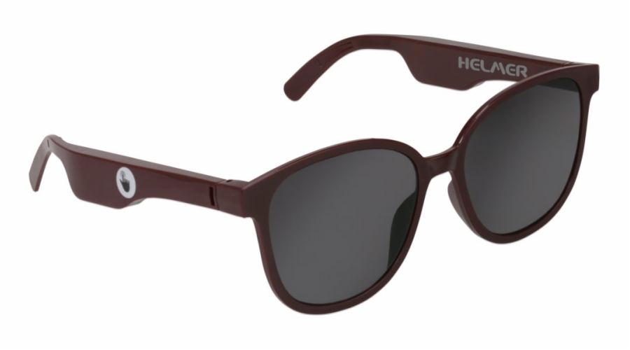 Helmer SG 11 HLMSG11br HELMER chytré brýle SG 11/ polarizační/ dotykové/ UV 400/ Bluetooth/ repro/ sluchátka/ mikrofon/ hnědé