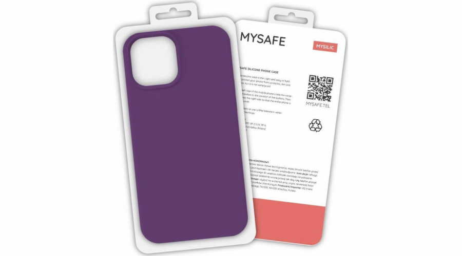 Mysafe Mysafe Silicone Case iPhone 12 Mini Plum Box