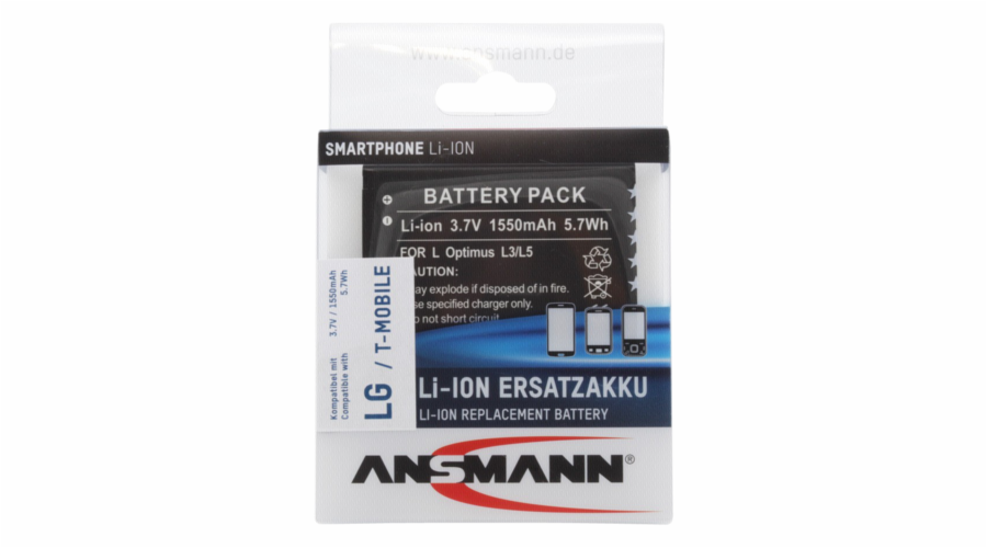 Ansmann Li-Ion Aku 1550 mAh pro LG Optimus L3 / L5