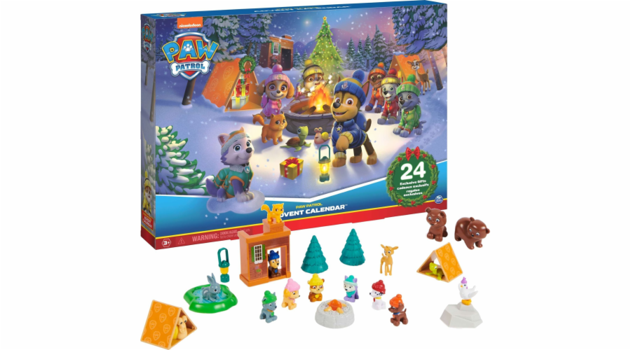 PAW Patrol : 2023 Advent Calendar with 24 Surprise Toys - Figures Accessories and Kids Toys for Ages 3 and up