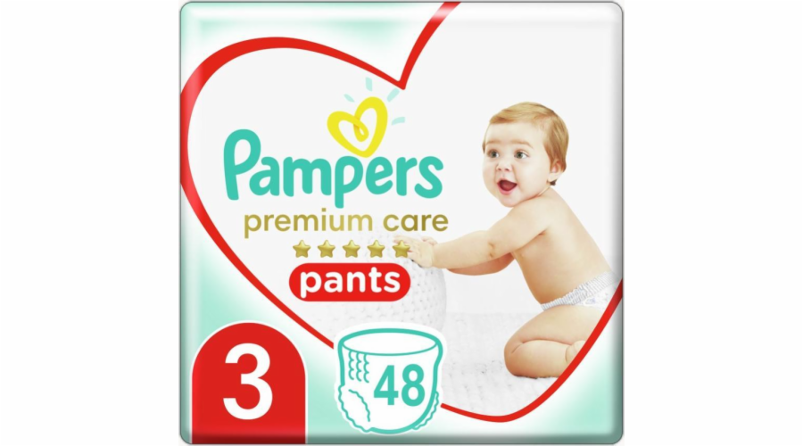 Pampers Plenkové Kalhotky Premium Care Velikost 3, 48 Kusů, 6kg-11kg