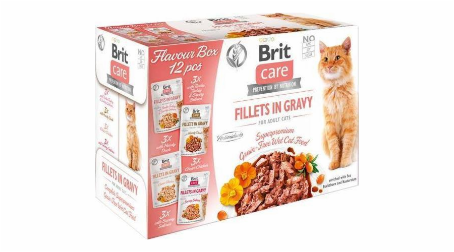BRIT Care Cat Adult Fillets in Gravy - wet cat food - 12x 85g