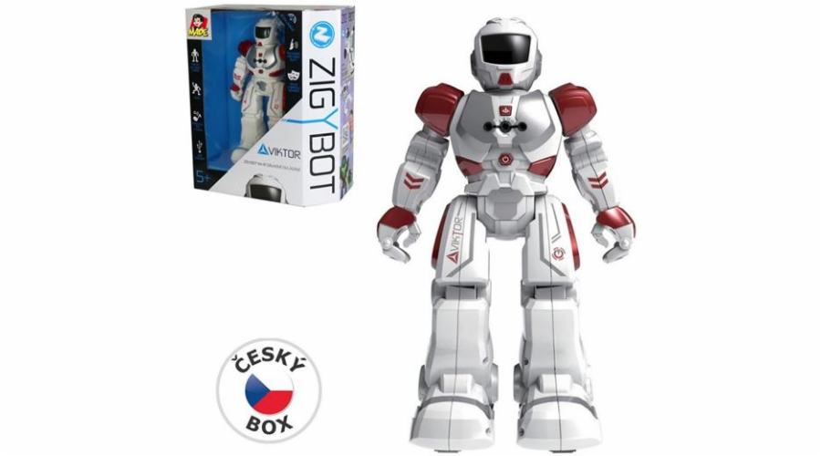 Robot MaDe Zigybot Viktor 27 cm, 21 funkcí, červený