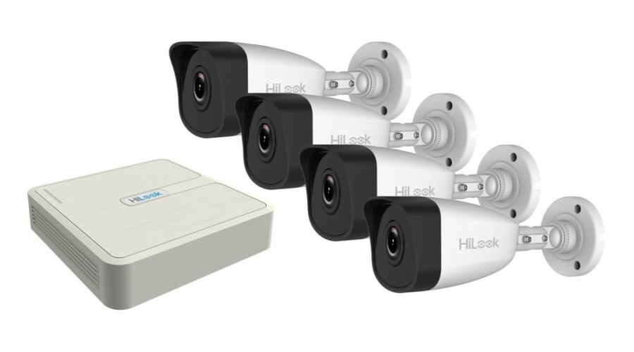 Hikvision HiLook KIT NVR-104H-D/4P(C)IPC-B140H(C)/H HiLook KIT bullet/ 1x NVR-104H-D/4P(C)/ 4x IP kamera IPC-B140H(C)/ 2TB HDD