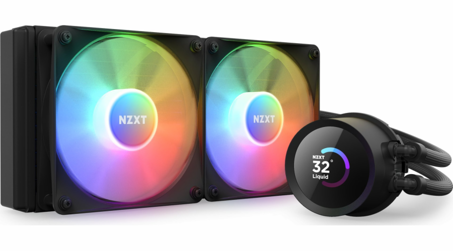 NZXT vodní chladič Kraken 240 RGB / 2x120mm fan / 4-pin PWM / LCD disp. / 6 let