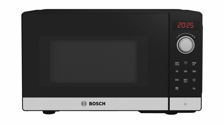 Bosch Serie 2 FFL023MS2 microwave Countertop Solo microwave 20 L 800 W Black Stainless steel