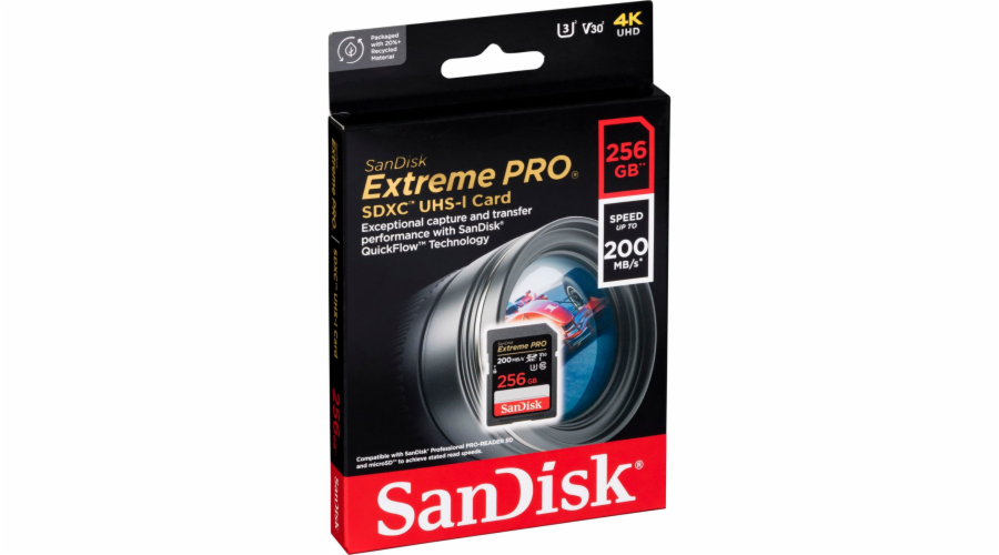 SanDisk extreme Pro SDXC 256GB UHS-I C10 U3 V30