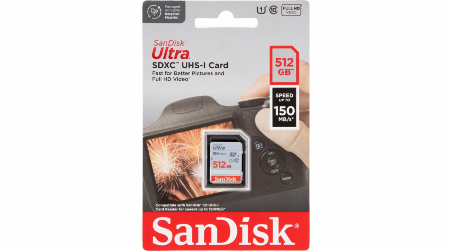 SanDisk Ultra SDXC UHS-I 512GB 150MB/s SDSDUNC-512G-GN6IN