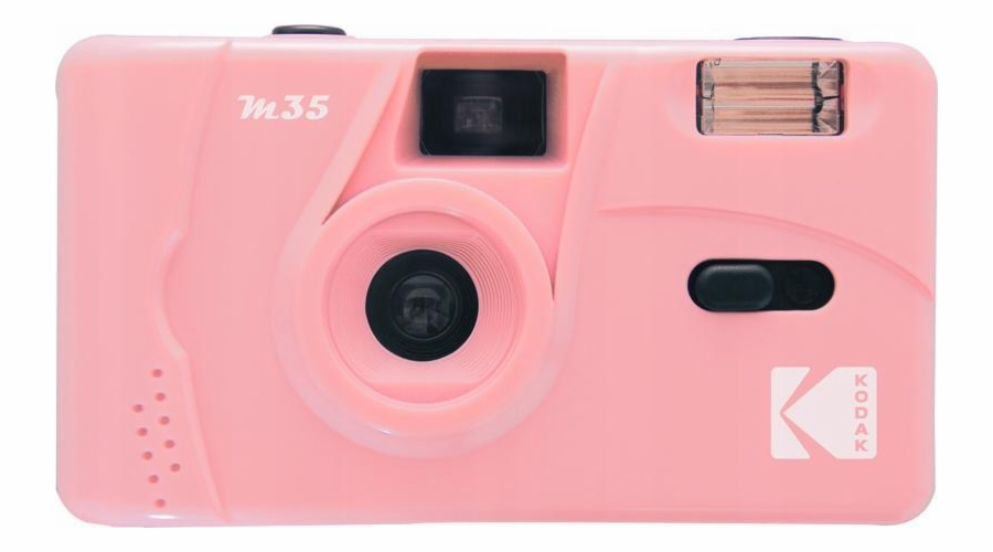Analogová kamera Kodak M35 pro 35mm film + lampa / růžová