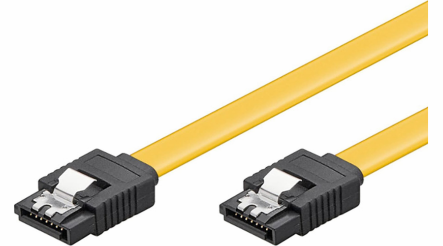Kabel pevného disku SATA, 0,5 m, žluté, logo blister, 6 GB/s