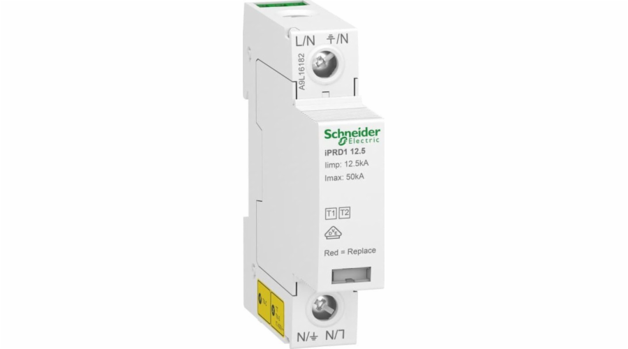 Schneider Electric Svodič přepětí iPRD1 12,5R-T12-1 1pólový T1 + T2 B + C 12,5kA s kontaktem A9L16182