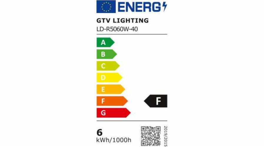 GTV LED světelný zdroj, R50, 6W, 500lm, 4000K, E14, AC175-250V, 50-60Hz, RA> 80, PF> 0,5, 120 stupňů, 52Ma LD-R5060W-40