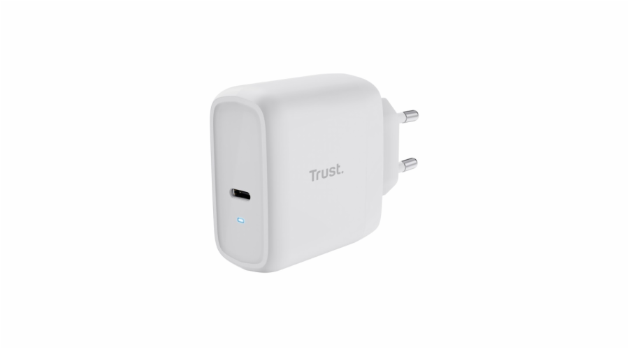 TRUST nabíječka 65W Maxo, USB-C, Nabíječka do zdi, 2m USB-C kabel, bílá