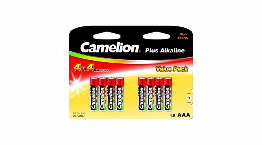 CAMELION Baterie alkalické PLUS AAA 8ks LR03 BP8