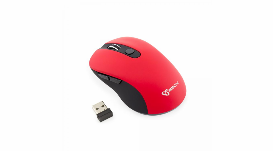 SBOX 6D Optická bezdrátová myš Red