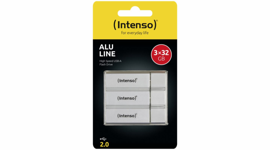 INTENSO - 32GB Alu Line silver, 3 pack