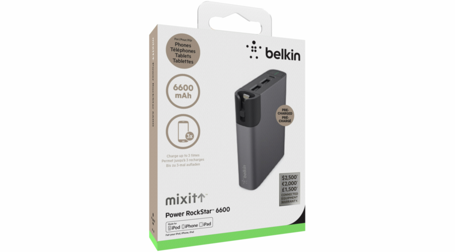 Belkin MIXIT RockStar Power Pack seda 6600 mAh Light./Micro-Kabel