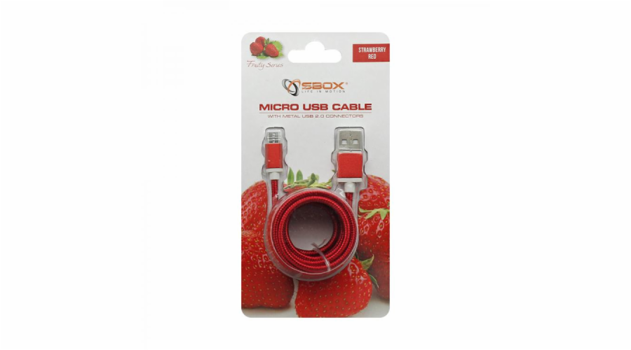 SBOX USB-10315R Kabel USB 2.0/MicroUSB červený