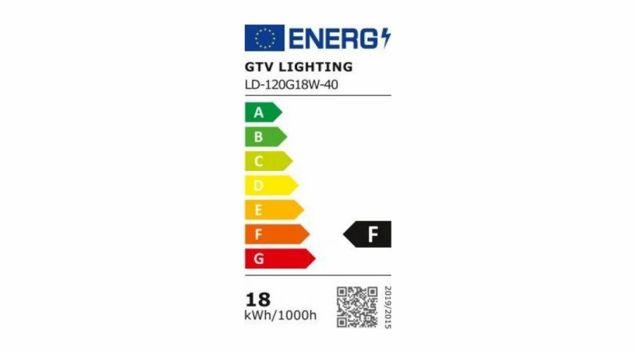 GTV LED SVĚTELNÝ ZDROJ, G120-GLOB, SMD 2835, 4000K, E27, 18W, AC220-240V, 360° BEAM, 1600lm, 157mAh LD-120G18W-40