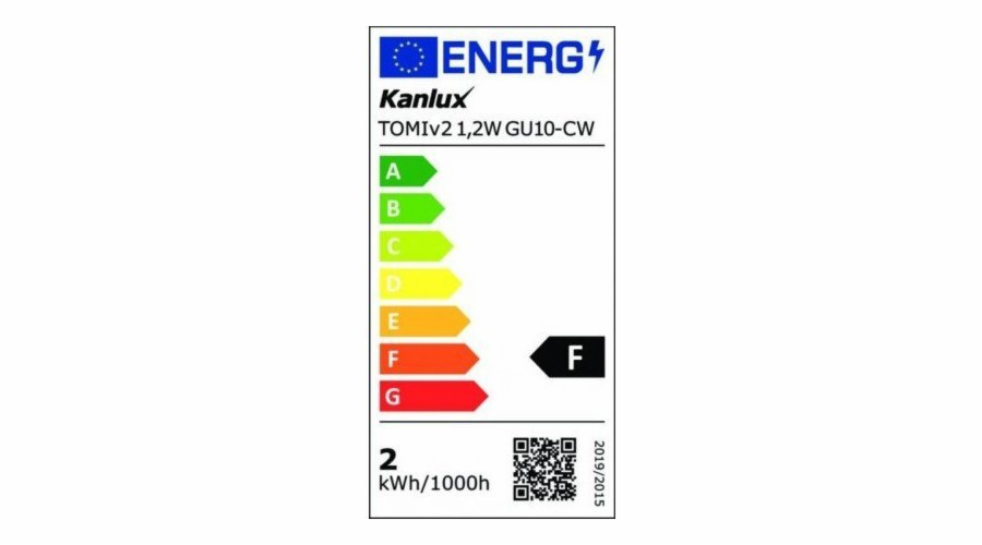 Kanlux LED žárovka Tomiv2 1-2W GU10-CW 120lm 6500K Color Cold 34960