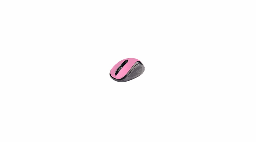 C-TECH myš WLM-02, černo-růžová, bezdrátová, 1600DPI, 6 tlačítek, USB nano receiver