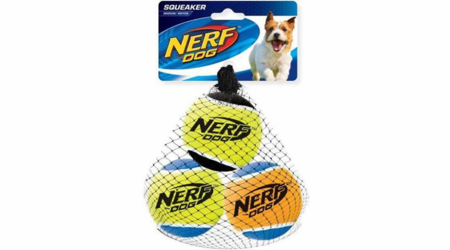 HAGEN Nerf tenisový míček Squeaky Medium 3 ks