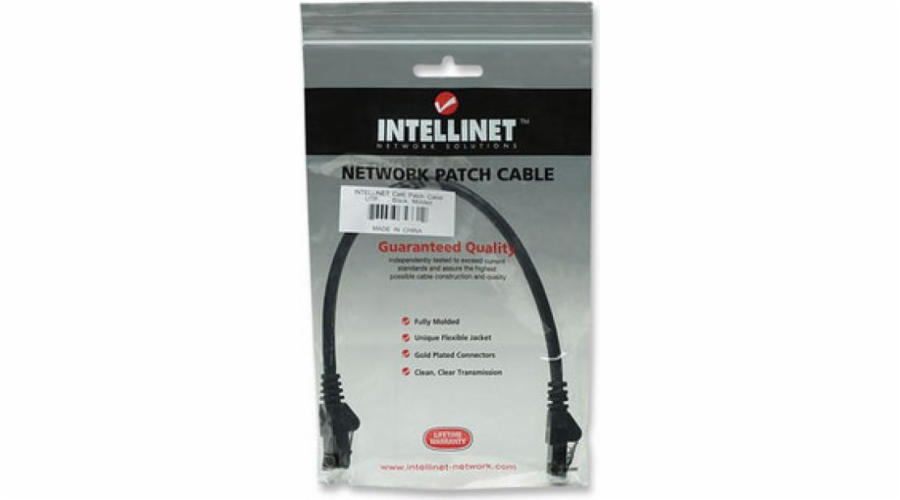 Intellinet Network Solutions Intellinet propojovací kabel RJ45 cat.6 UTP 0,5 m Černá 100% měď (342032)