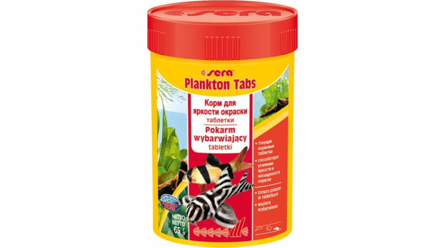 Sera Plankton Tabs Nature 100 ml - krmivo zvýrazňující barvu v tabletách
