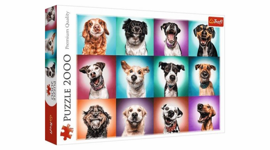 Trefl Puzzle 2000 dílků Legrační psí portréty II
