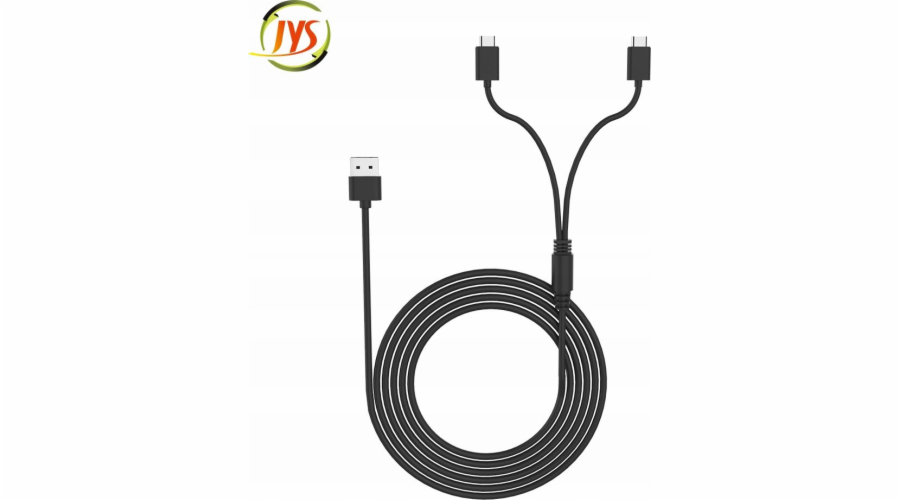 JYS kabel USB nabíječka na 2x USB C pro Nintendo Switch / PS5 / Xbox / 3m ovladače / Jys-ns195